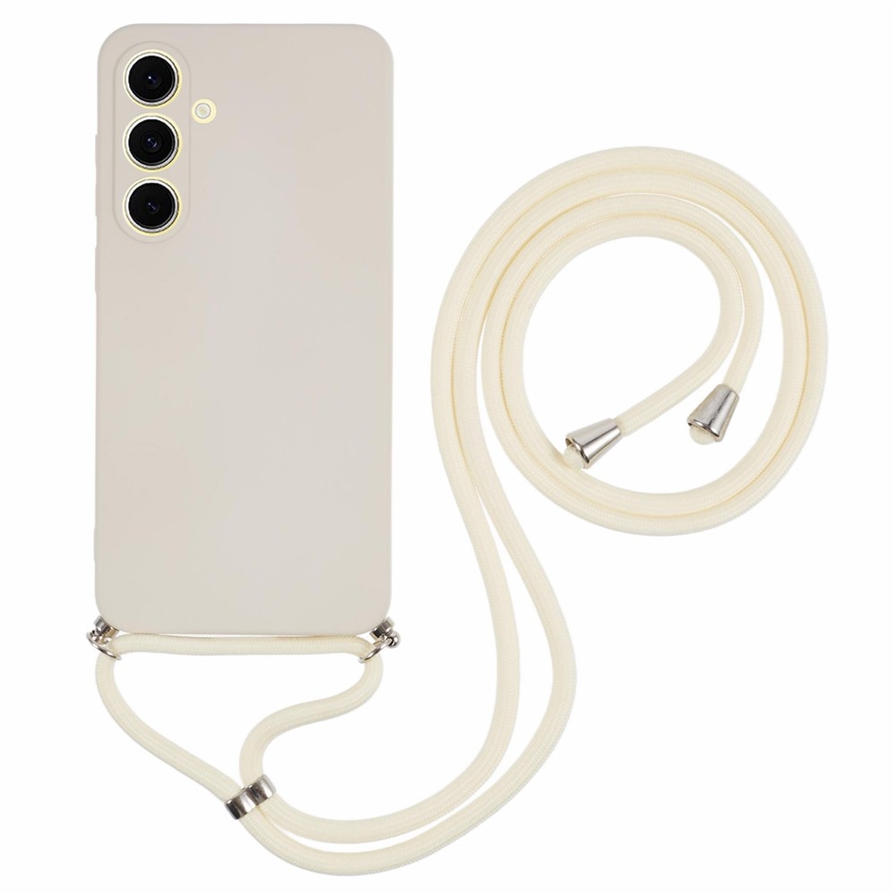 Bélelt zselés tok húzózsinórral Samsung Galaxy S25 FE készülékhez - fehér