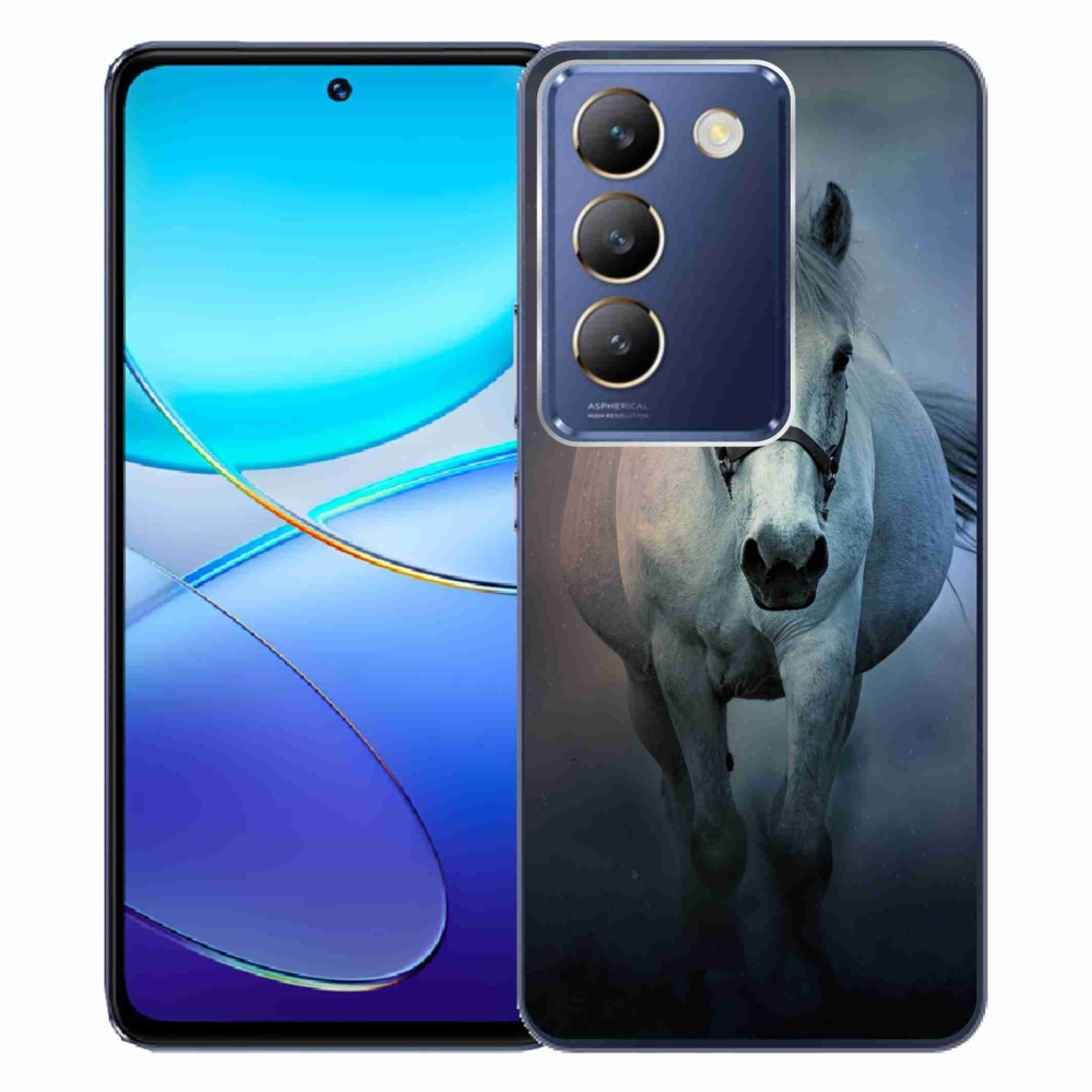 Gél tok mmCase a Vivo V40 SE 4G/5G-hez - futó fehér ló