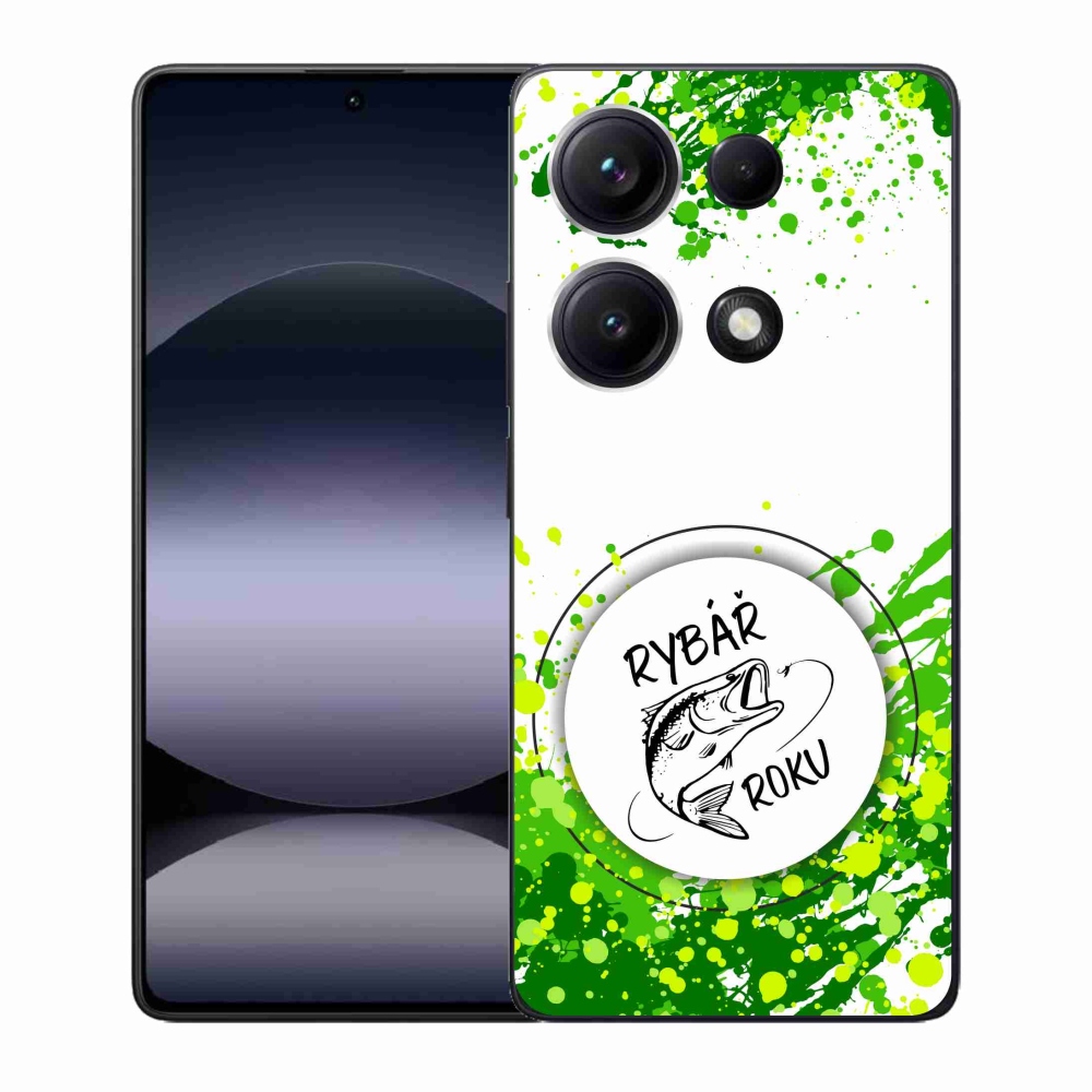 Gél borító mmCase a Xiaomi Redmi Note 14S-hez - az év halászának fehér háttere