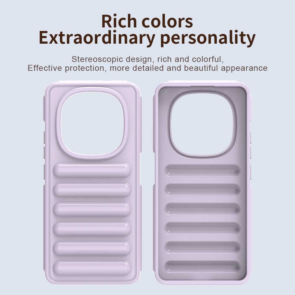 Csíkos tartós borító Xiaomi Redmi Note 14 Pro+ 5G - lila