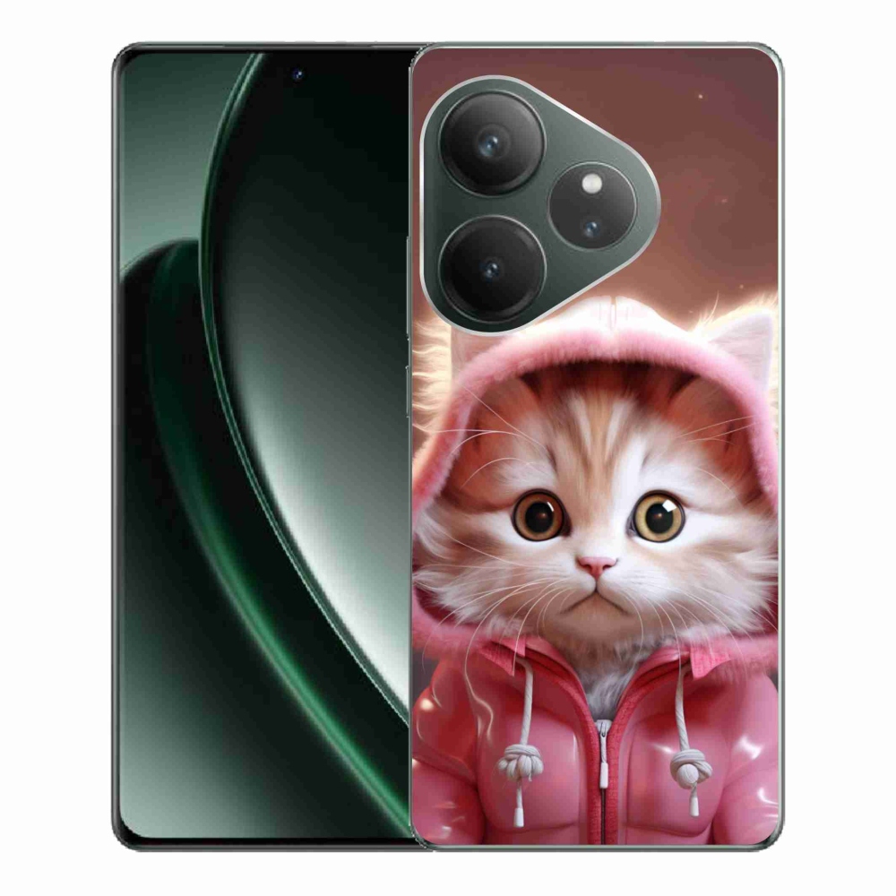 Gél borítás mmCase a Realme GT 6 5G/GT 6T 5G számára - aranyos cica 3