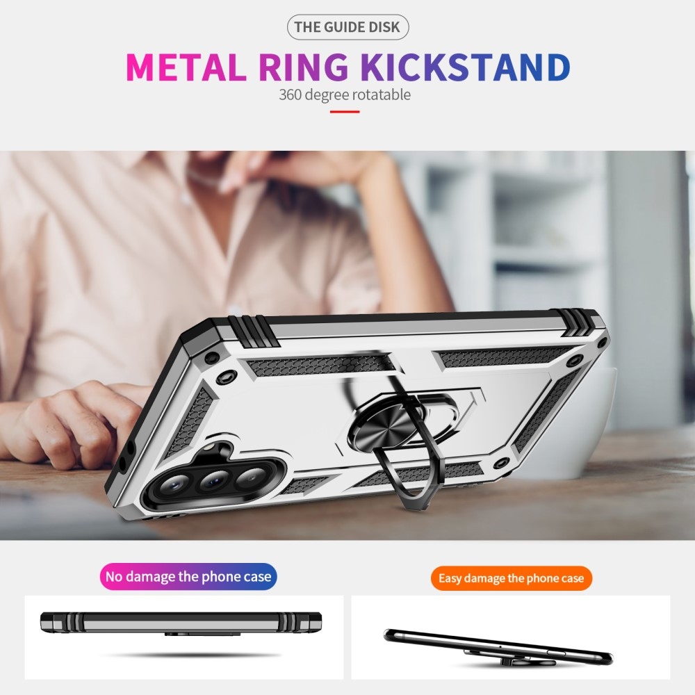 Gyűrűk tartós borítása Samsung Galaxy A36 5G készülékhez - ezüst színű