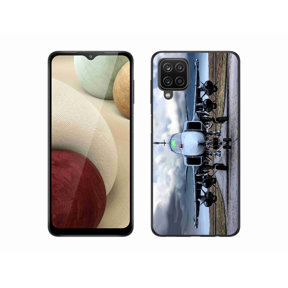 Gél borító mmCase Samsung Galaxy A12 - katonai repülőgépekhez