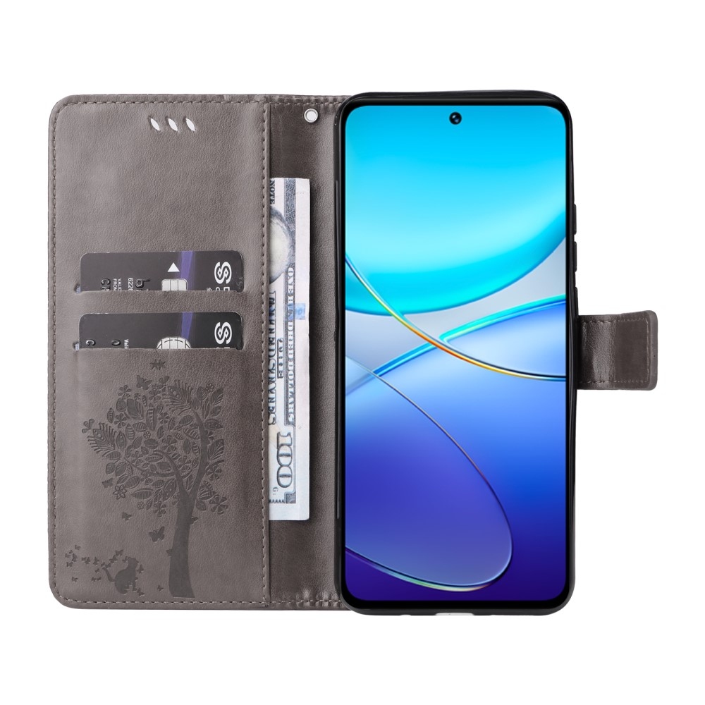 Fa könyv tok a Vivo V40 SE 4G/5G készülékhez - szürke