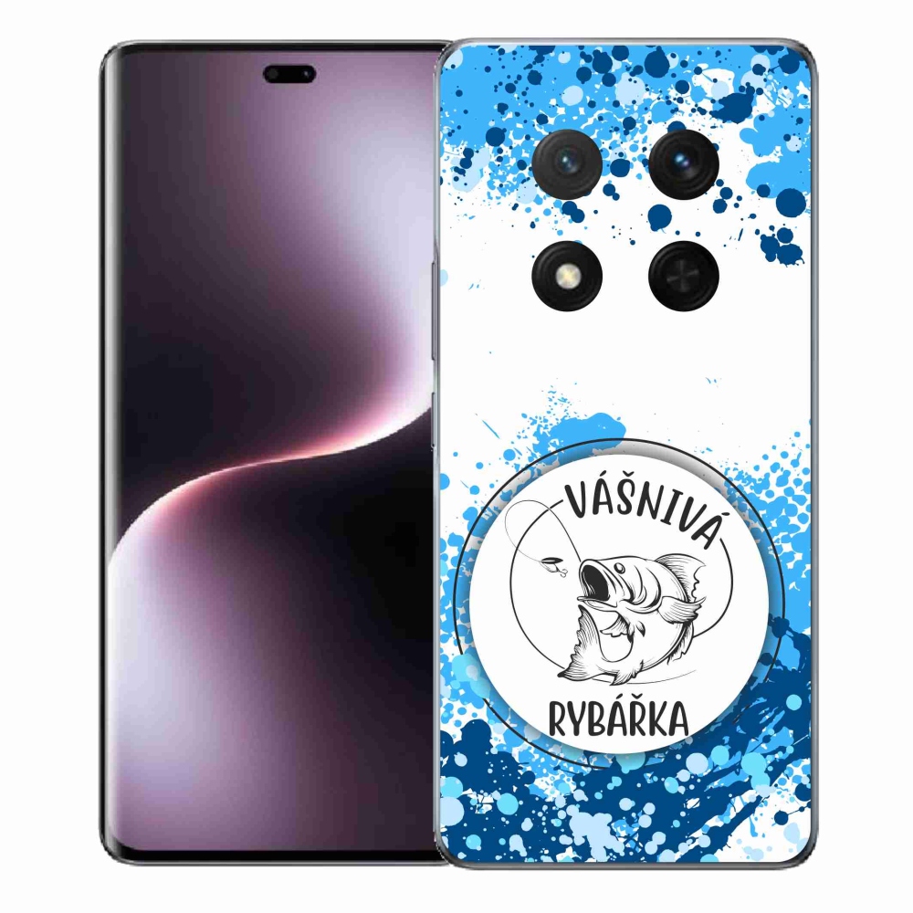 Gél borító mmCase a Honor Magic 7 Lite 5G számára - szenvedélyes halásznő fehér háttérrel