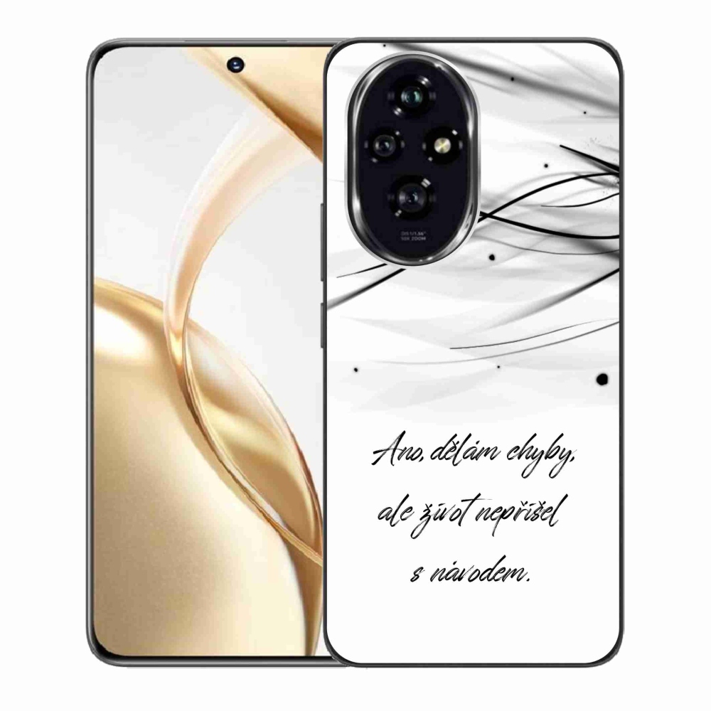 Zselés borító mmCase a Honor 200 5G készülékhez - idézet fehér háttérrel