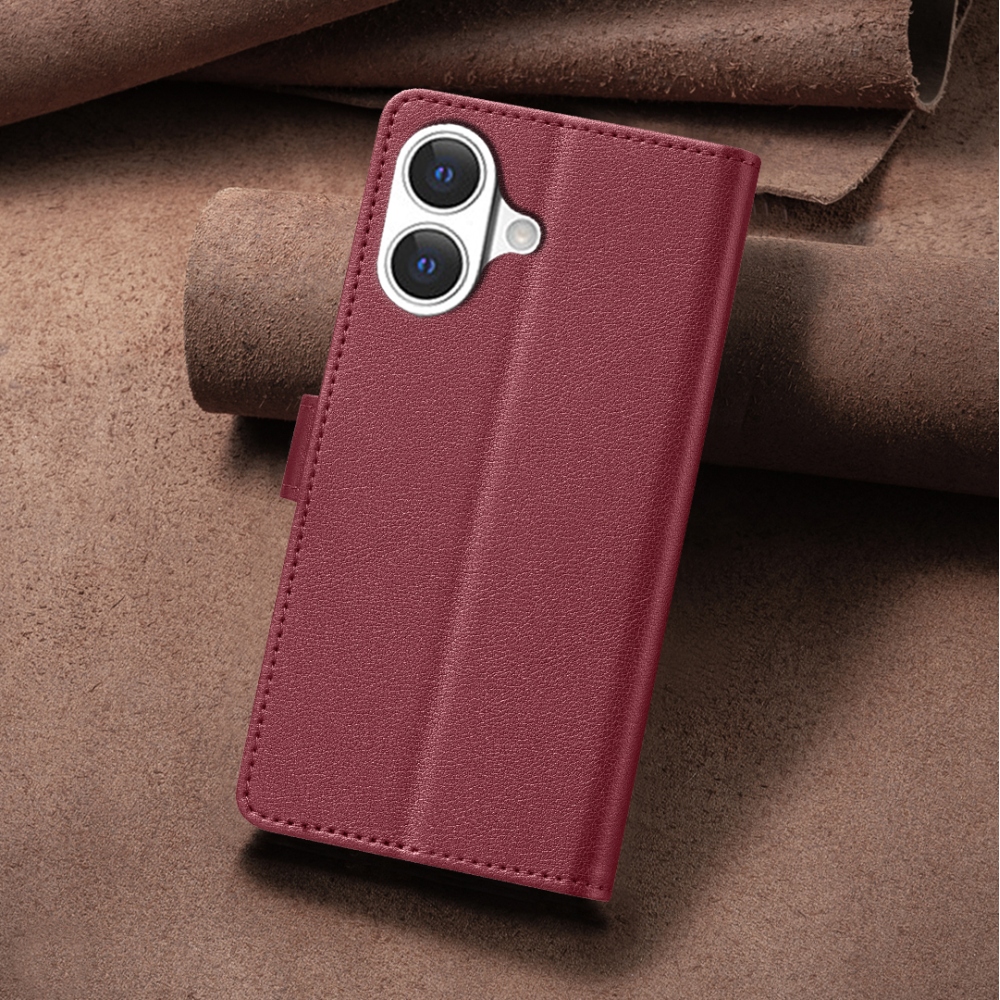 BINFEN könyvtáska iPhone 17 készülékhez - piros