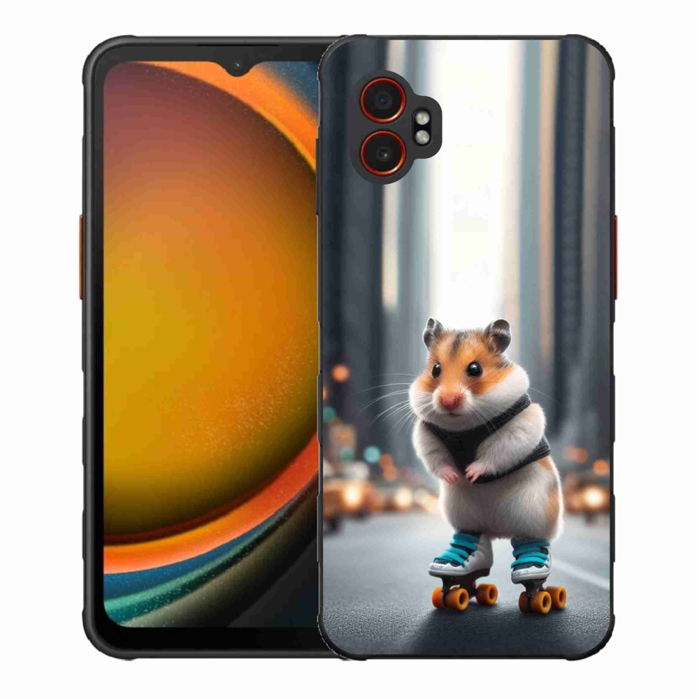 Zselés borítás mmCase Samsung Galaxy Xcover 7 Pro készülékhez - hörcsög a korcsolyán