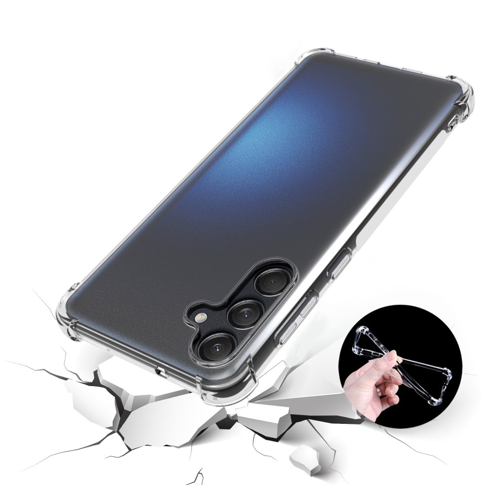 Átlátszó zselés tok megerősített sarkokkal Samsung Galaxy M55 5G készülékhez