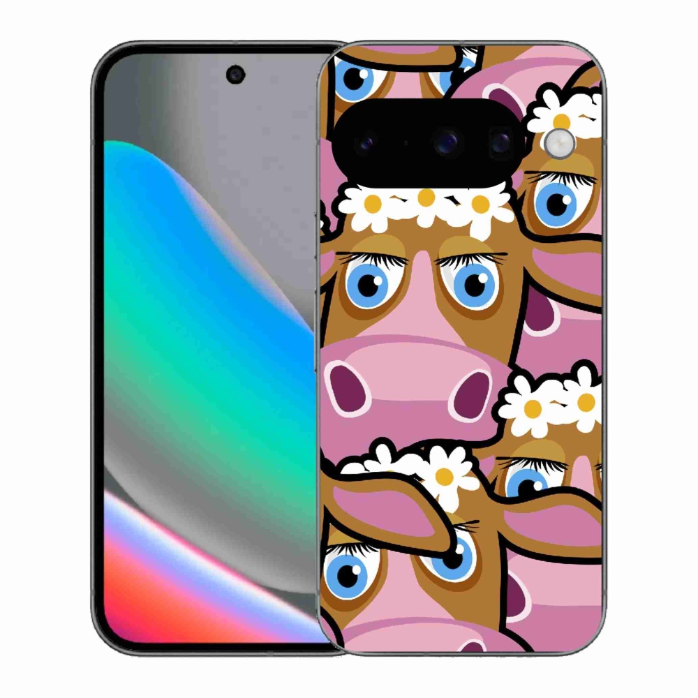 Gél borítás mmCase a Google Pixel 10 számára - rajzfilmtehenek