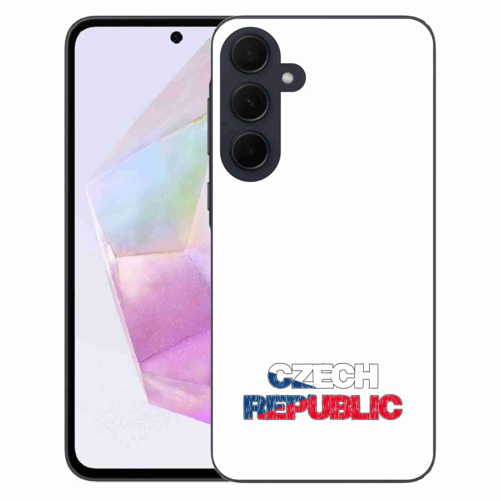 Gél borítás mmCase Samsung Galaxy A35 5G - Csehország fehér háttérrel