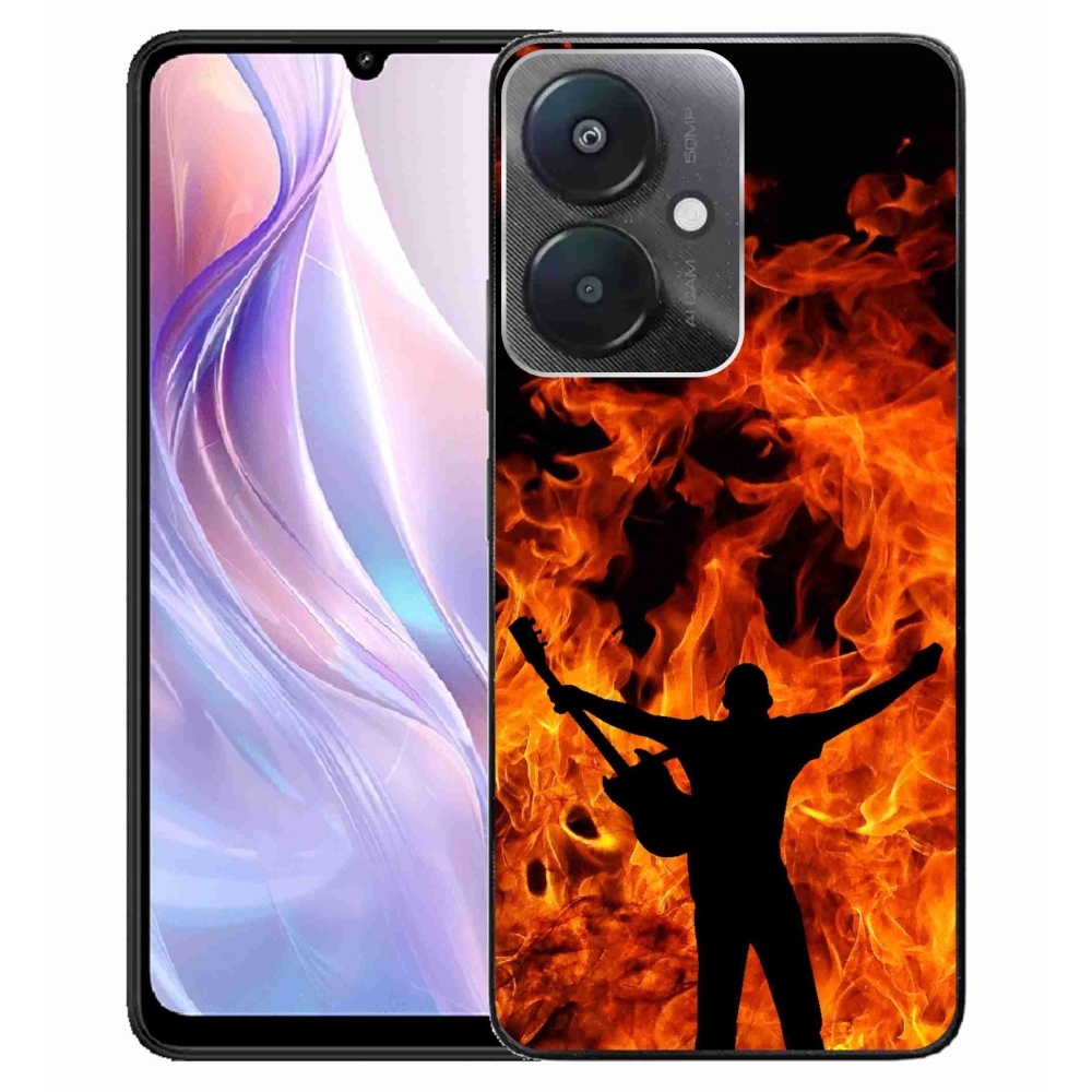 Gélburkolat mmCase a Xiaomi Redmi 13C 5G számára - zenész és tűz