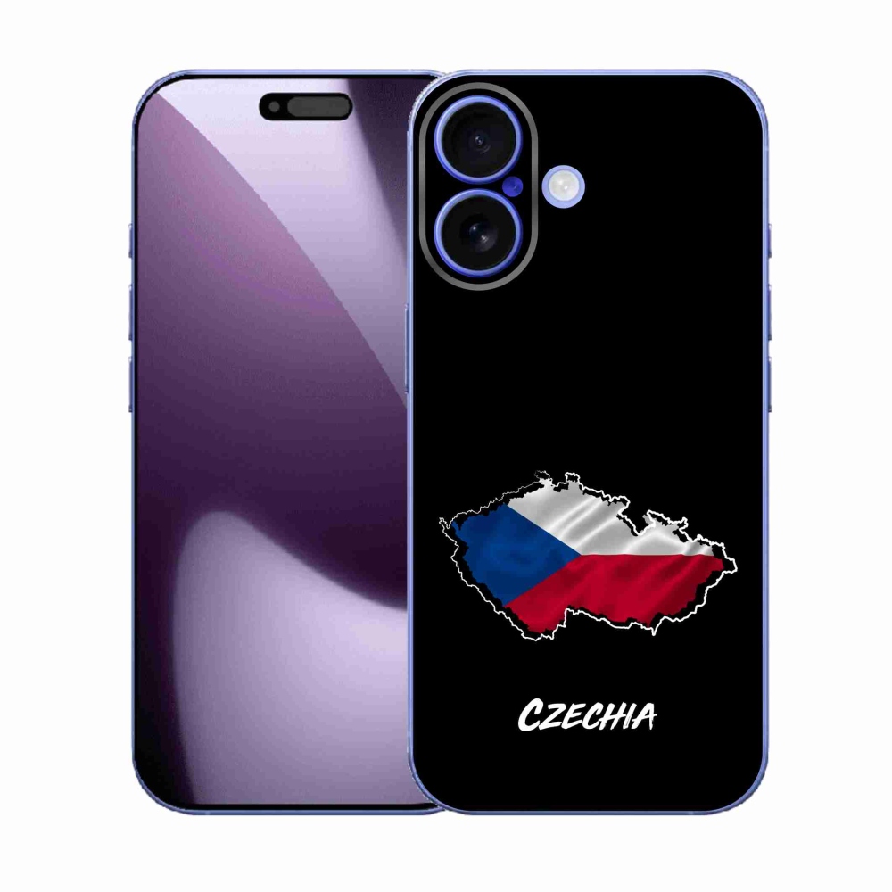 Zselés borítás mmCase iPhone 17 - Csehország fekete háttérrel