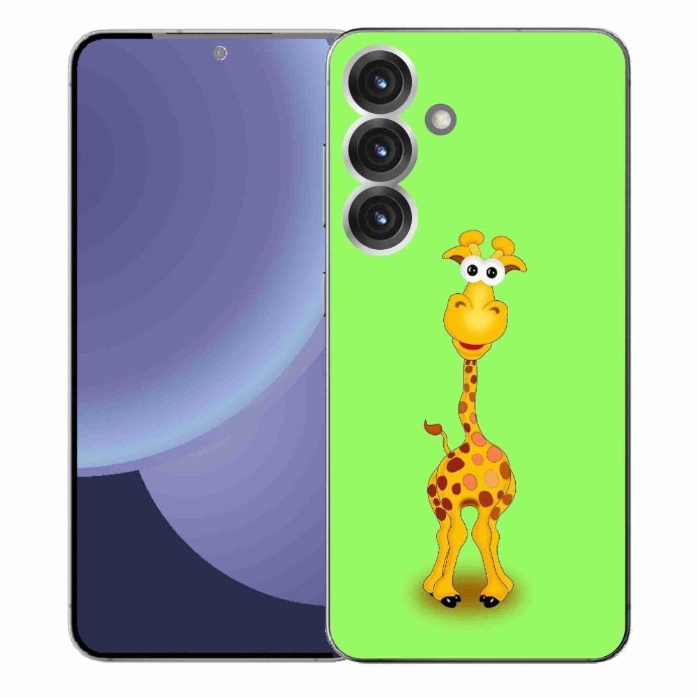 Zselés borítás mmCase Samsung Galaxy S25+ - rajzfilm zsiráfhoz