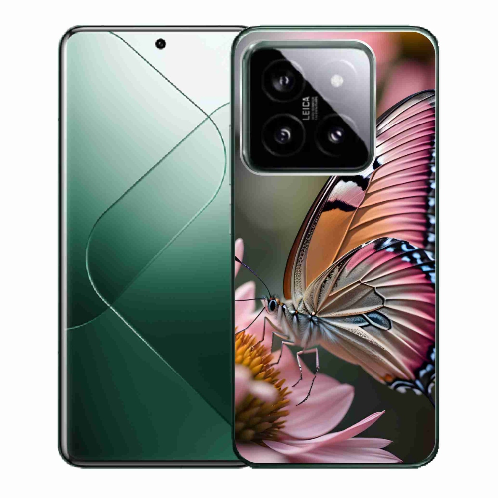 Gél borítás mmCase a Xiaomi 14 - színes pillangóhoz