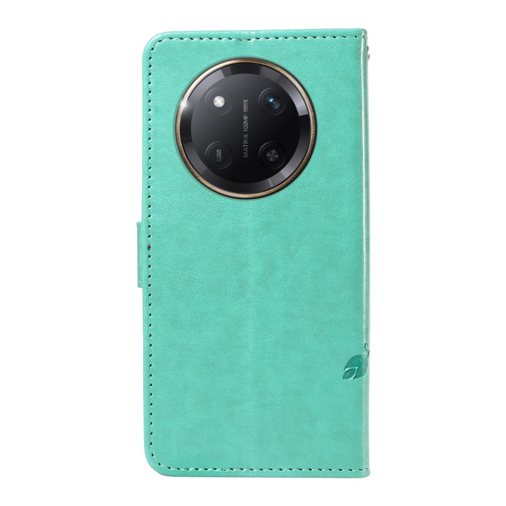 Virágok könyvtáska Honor Magic 7 Lite 5G-hez - zöld