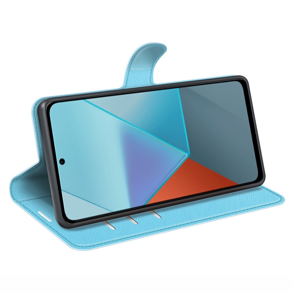 Litchi könyv tok Xiaomi Redmi Note 13 Pro 5G/Poco X6 5G - kék