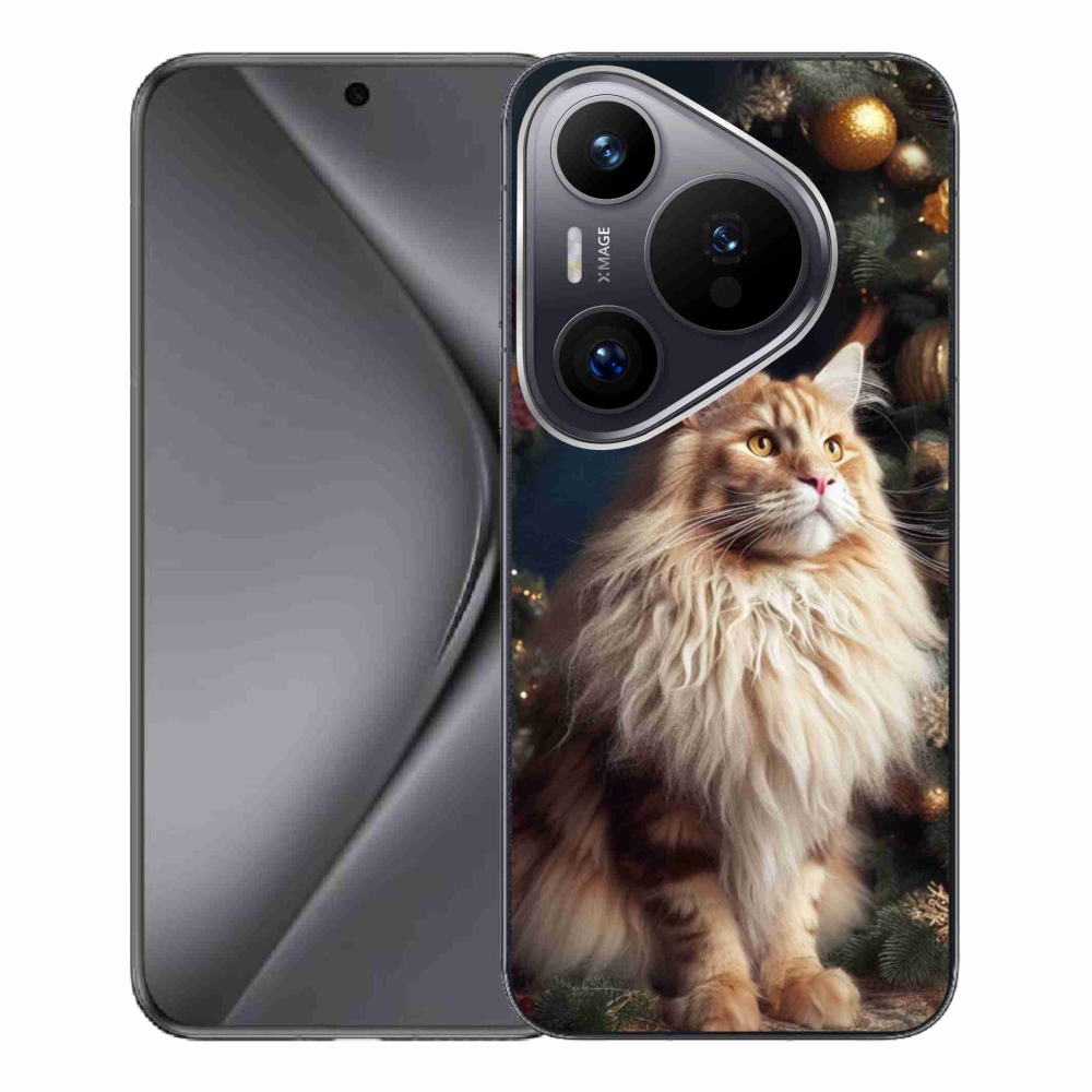 Zselés borítás mmCase a Huawei Pura 70 Pro számára - macska a fánál