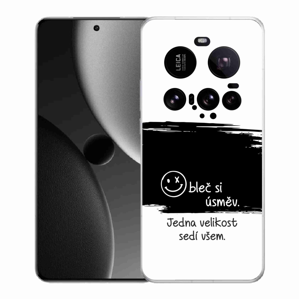 Gél borító mmCase a Xiaomi 15 Ultra számára - vicces szöveg 8 fekete és fehér háttérrel