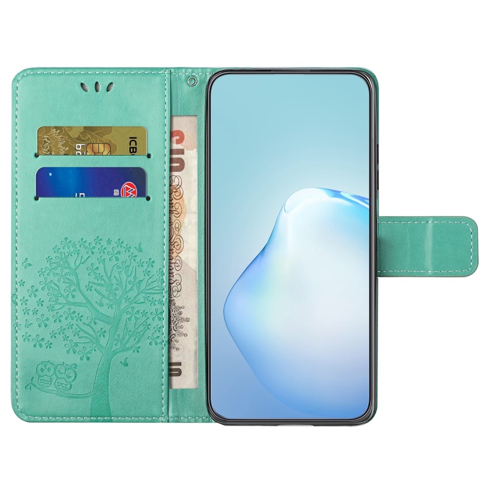 Fa könyv tok Samsung Galaxy S24 készülékhez - kék-zöld