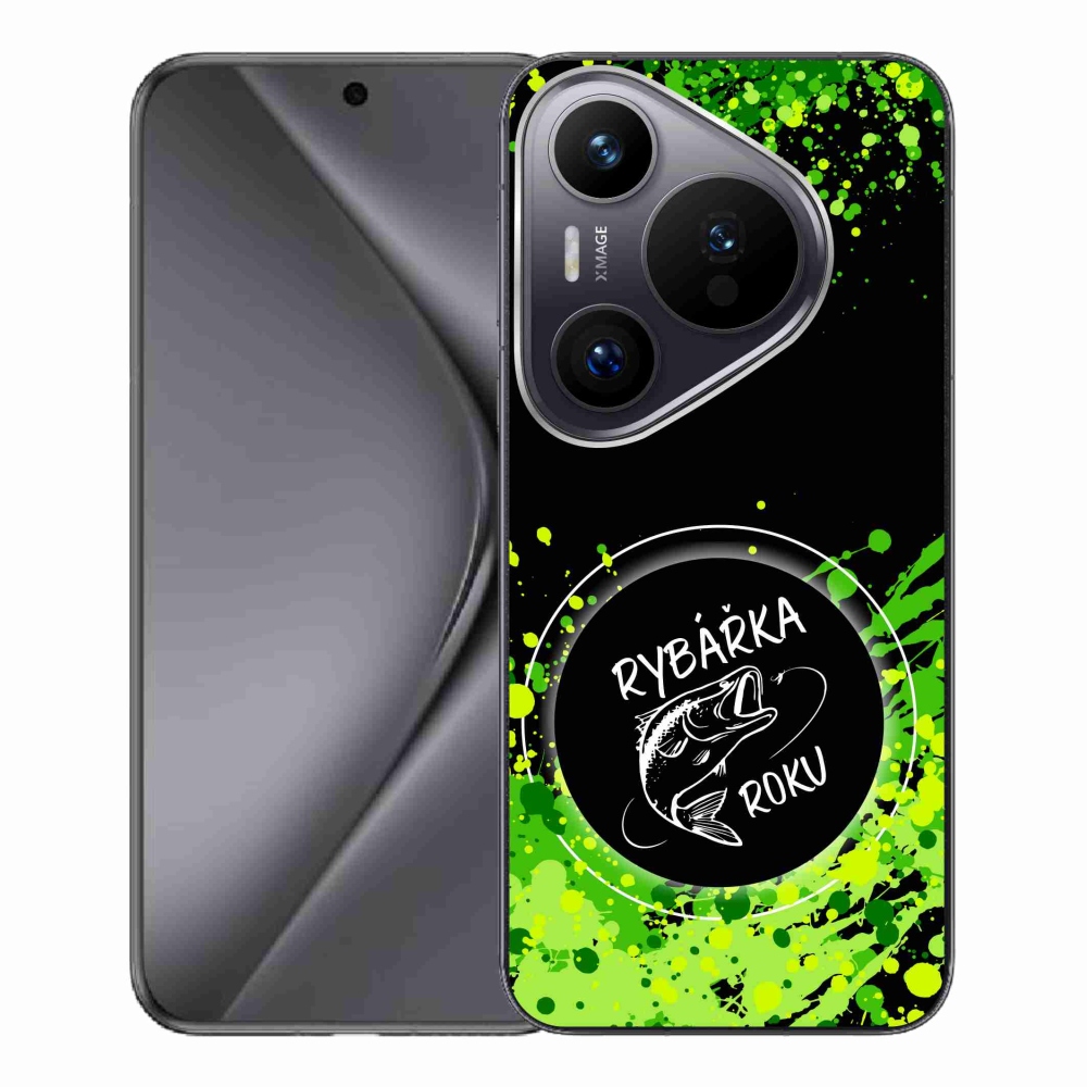 Gél borító mmCase a Huawei Pura 70 Pro számára - az év horgásza fekete háttérrel