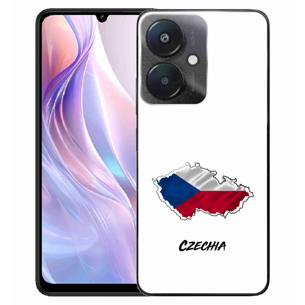 Gél borító mmCase a Xiaomi Redmi 13C 5G - Csehország fehér háttérrel