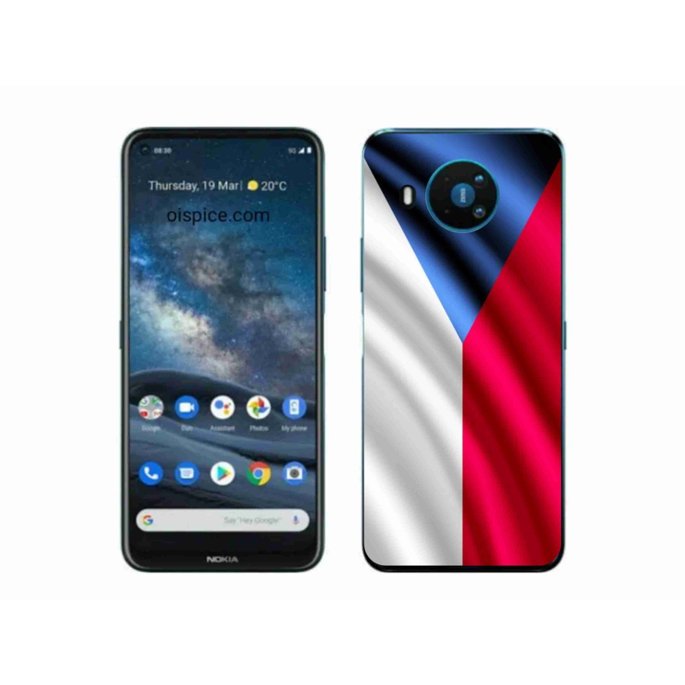 Zselés borítás mmCase mobiltelefonhoz Nokia 8.3 5G - cseh zászló