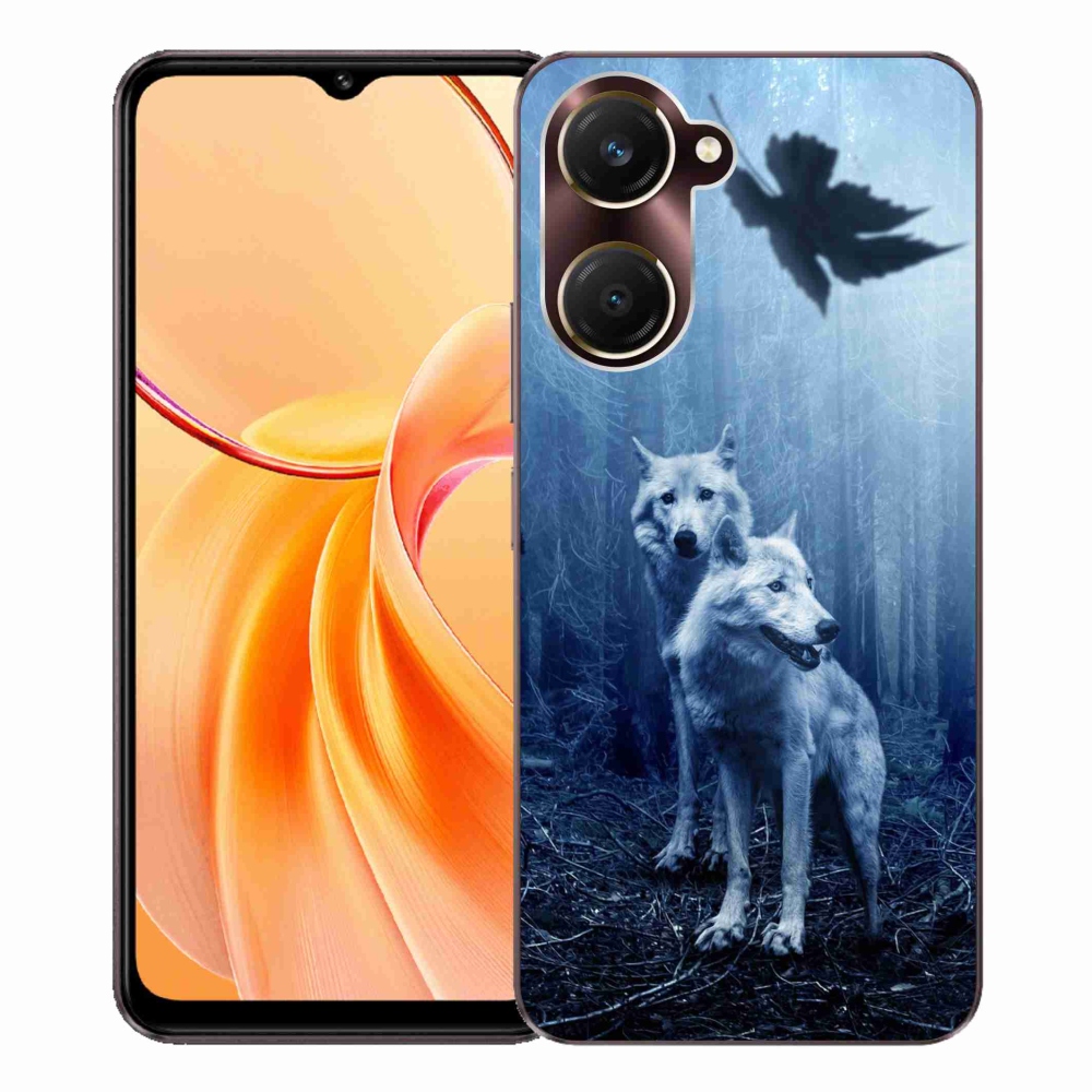 Gél borítás mmCase a Vivo Y28s 5G-hez - farkasok az erdőben