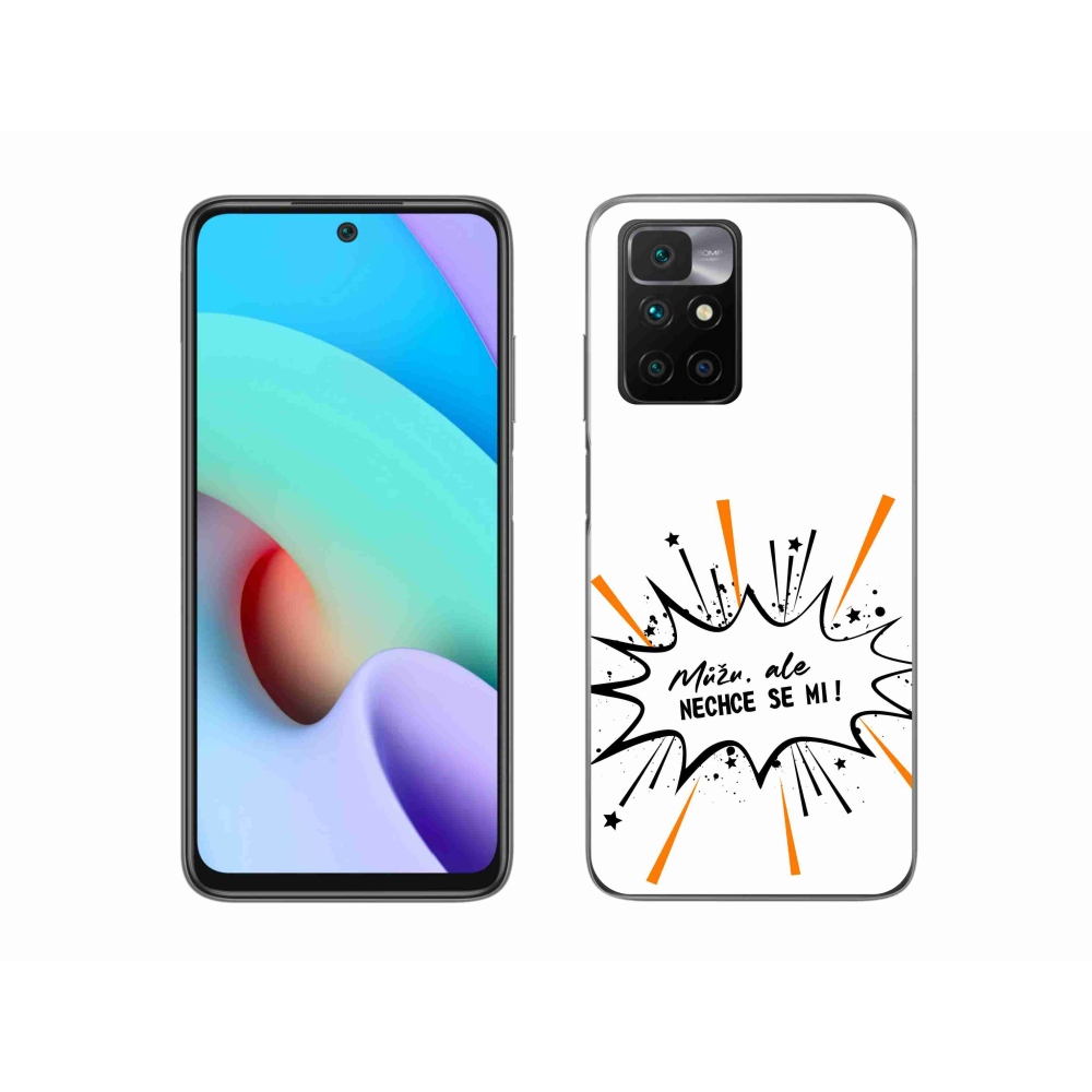 Gél borítás mmCase a Xiaomi Redmi 10/Redmi 10 (2022) - vicces szöveg 11 fehér háttérrel