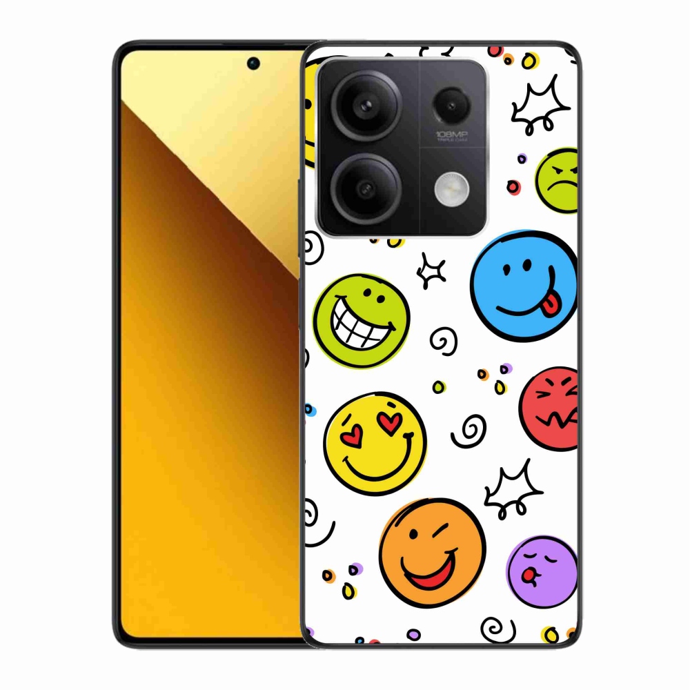 Gél borítás mmCase a Xiaomi Redmi Note 13 5G számára - smiley-k