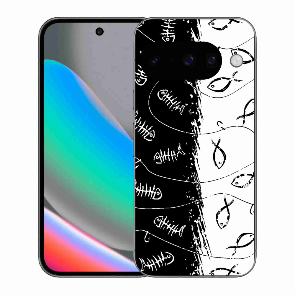 Gél borítás mmCase a Google Pixel 10 számára - csontvázak és halak