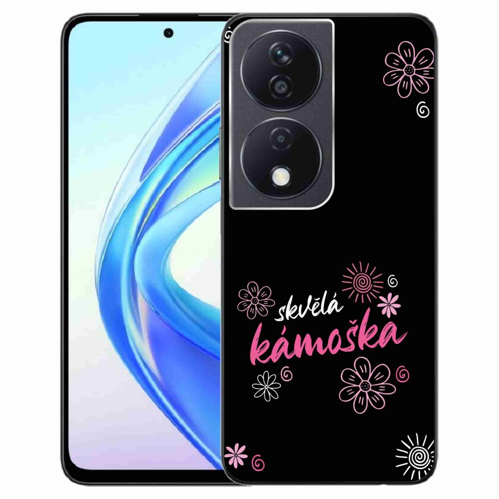 Gél borító mmCase a Honor X7b/Honor 90 Smart - nagyszerű barát fekete háttérrel