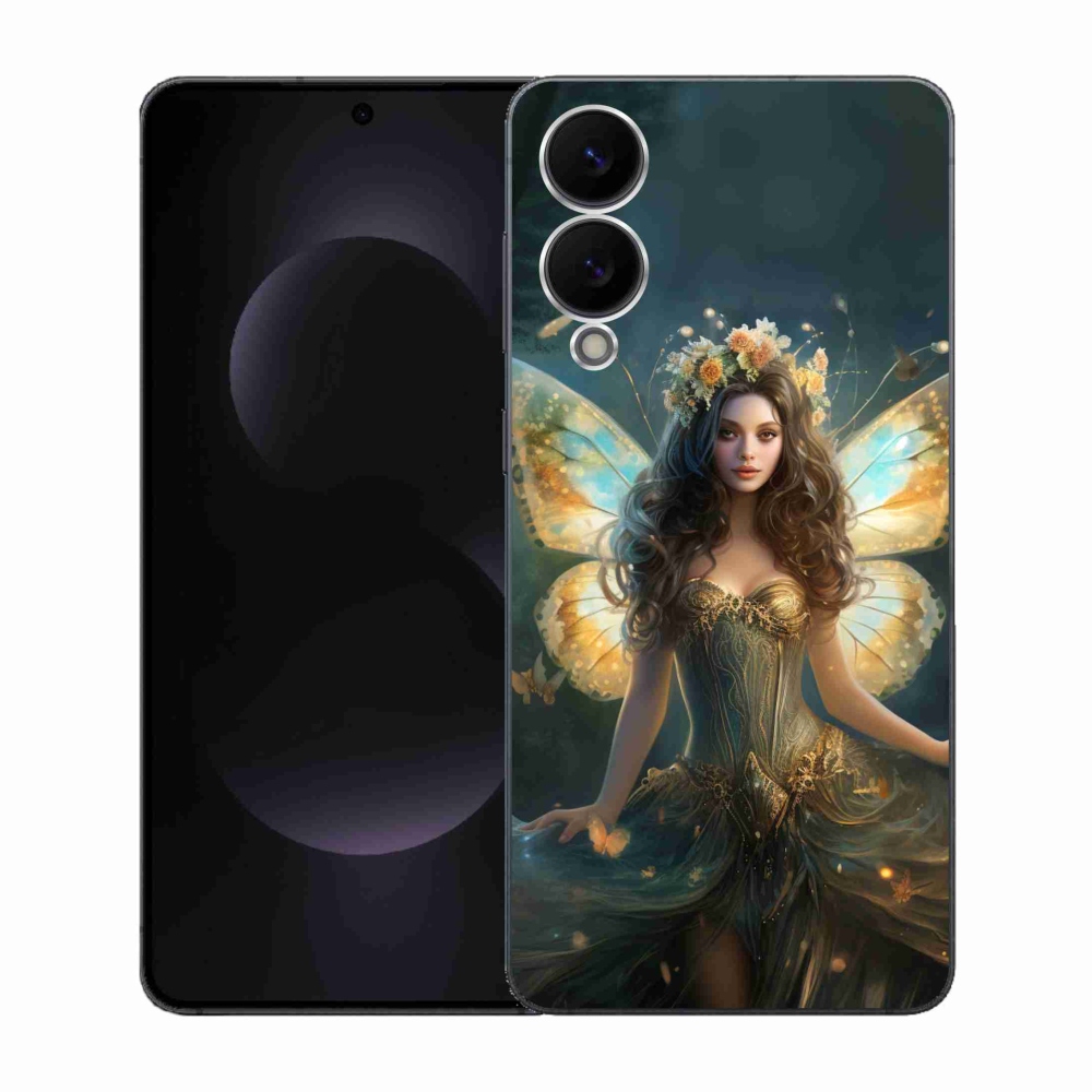 Gél borítás mmCase Samsung Galaxy S25 Edge készülékhez - pillangó nő