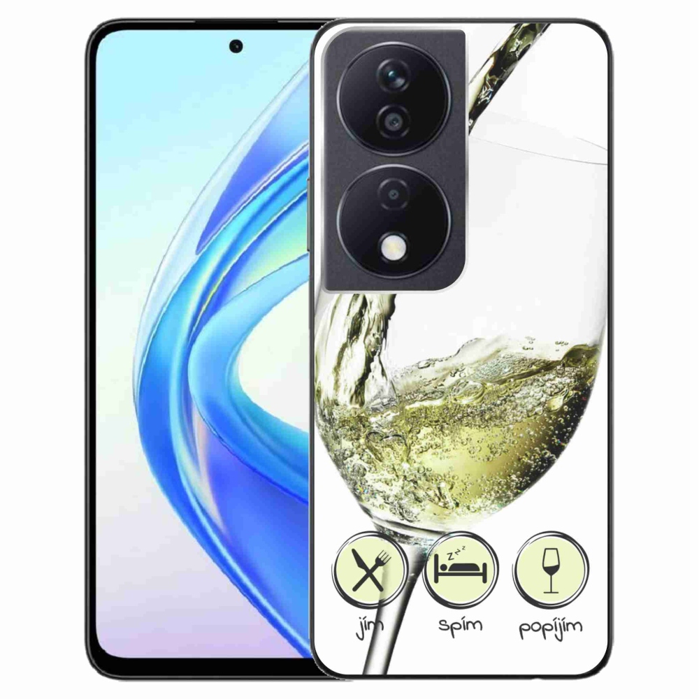 Gél tok mmCase a Honor X7b/Honor 90 Smart készülékhez - borospohár fehér