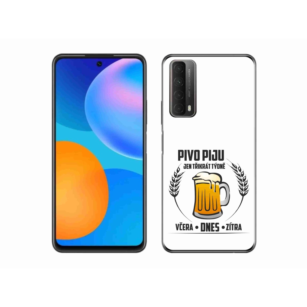 Gél borítás mmCase a Huawei P Smart (2021) - sör motívum fehér háttérrel