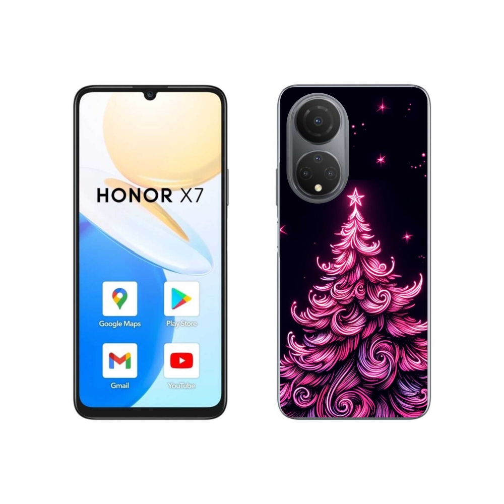 Gél borítás mmCase a Honor X7-hez - neon karácsonyfa 2