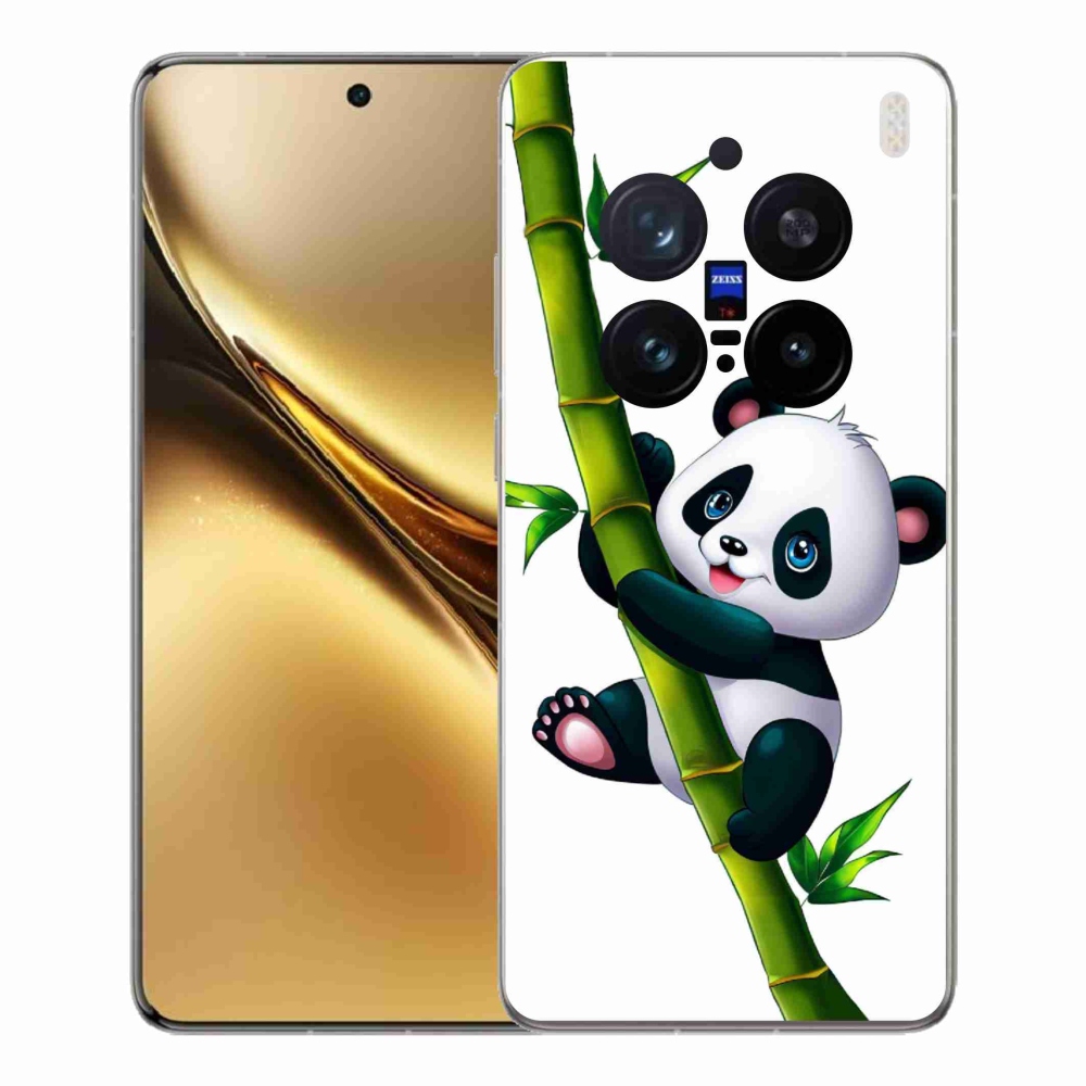 Zselés borítás mmCase a Vivo X200 Pro 5G készülékhez - panda a bambuszon