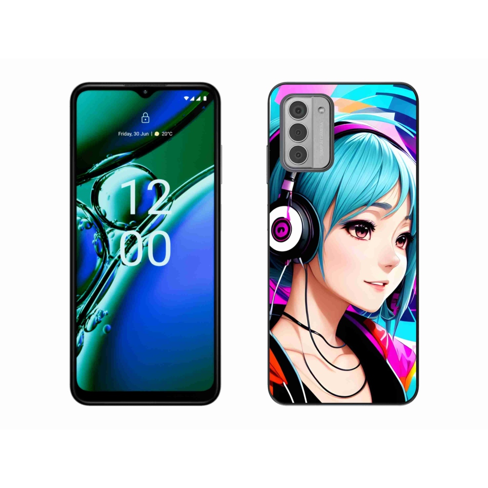 Zselés borítás mmCase a Nokia G42 készülékhez - lány fejhallgatóval