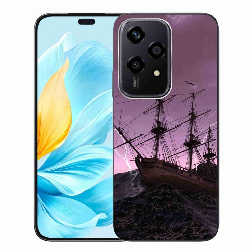 Zselés borítás mmCase a Honor 200 Lite 5G számára - hajó a viharban