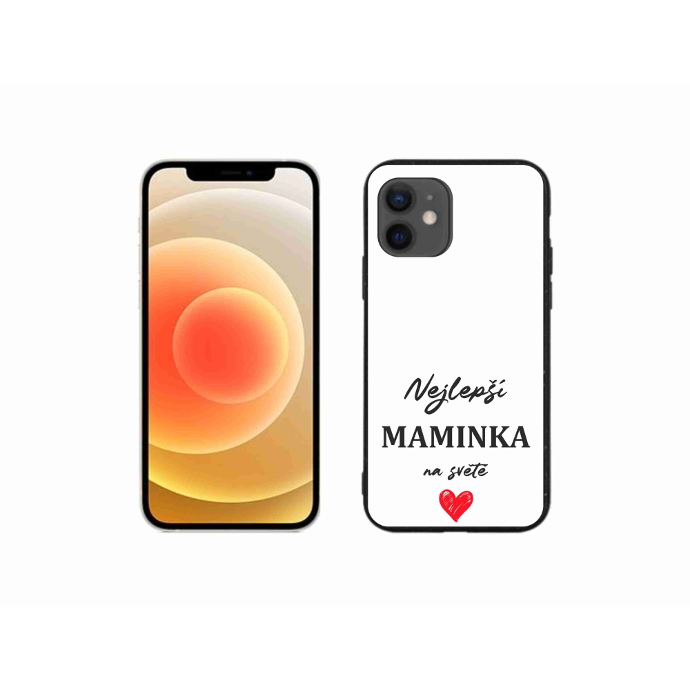 Gél borítás mmCase iPhone 12 mini készülékhez - legjobb anya 1 fehér háttér