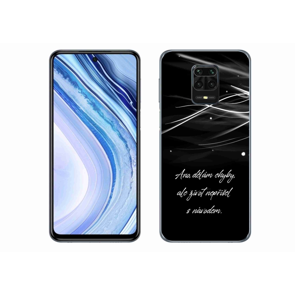 Gél borítás mmCase a Xiaomi Redmi Note 9S-hez - idézem fekete háttérrel