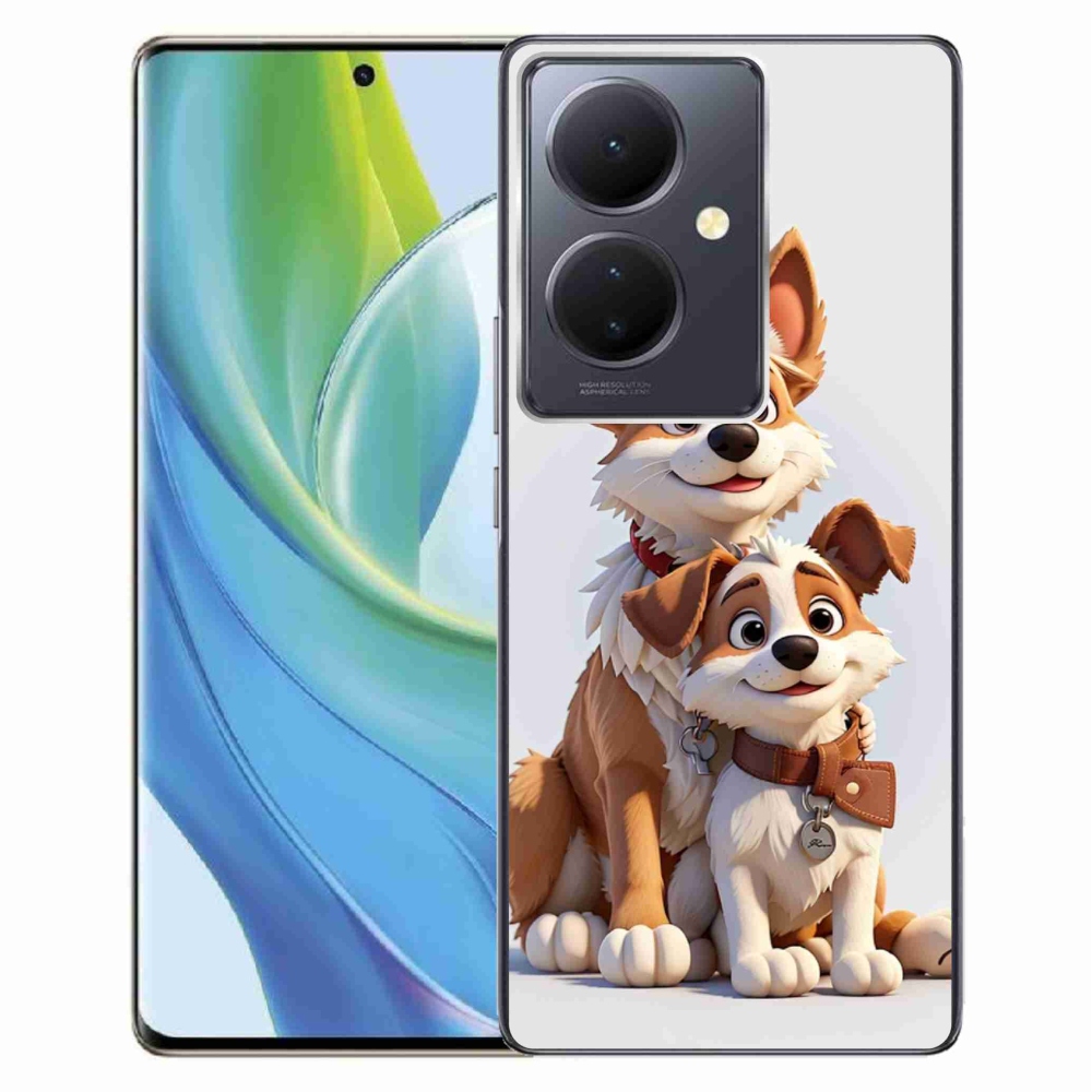 Gélburkolat mmCase a Vivo V29 Lite 5G-n - kutyák rajzolása