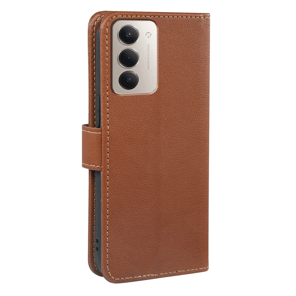 Csatos könyvtáska Xiaomi Redmi 15 5G - barna színben