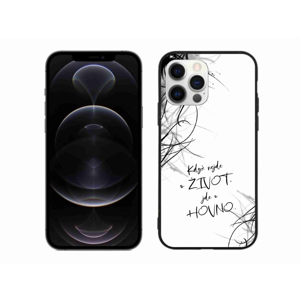 Gél borítás mmCase iPhone 12 Pro Max készülékhez - vicces szöveg 16 fehér háttér