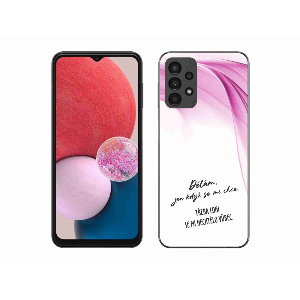 Gél borítás mmCase Samsung Galaxy A13 4G - vicces szöveg 12 fehér háttér