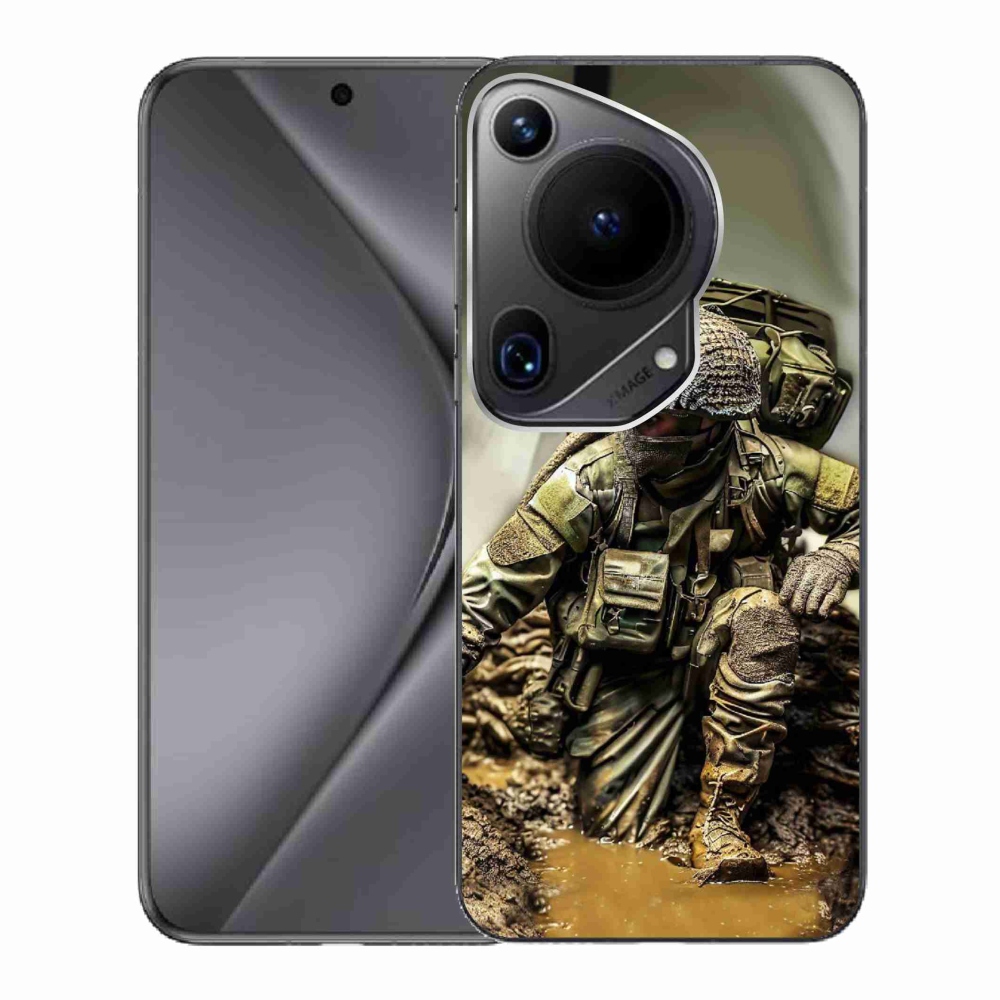 Gél borítás mmCase a Huawei Pura 70 Ultra készülékhez - katona