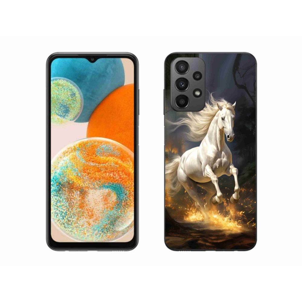 Zselés borítás mmCase Samsung Galaxy A23 4G/5G - fehér ló 2