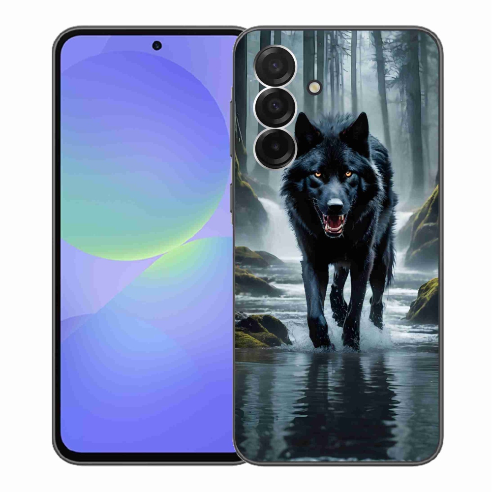 Zselés borítás mmCase Samsung Galaxy A36 5G - fekete farkas