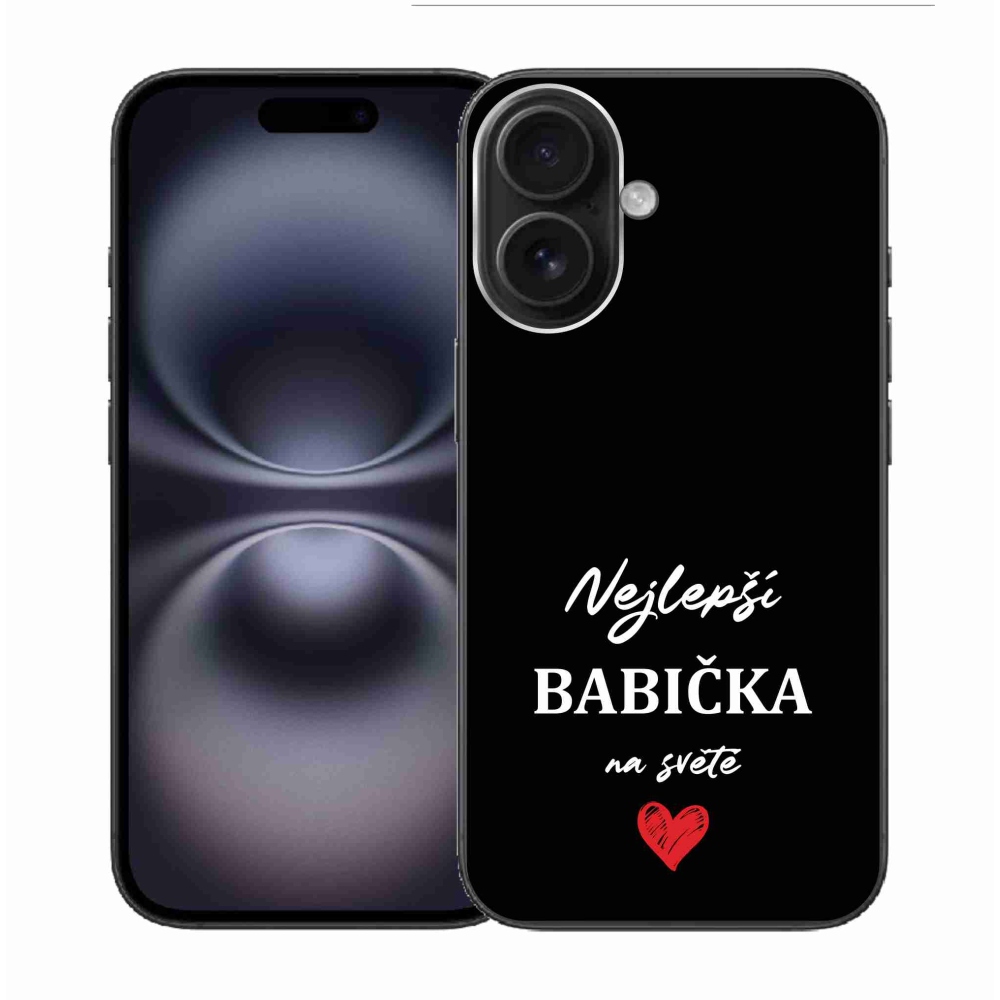 Gél borítás mmCase iPhone 16 készülékhez - Best Grandma 1 fekete háttér