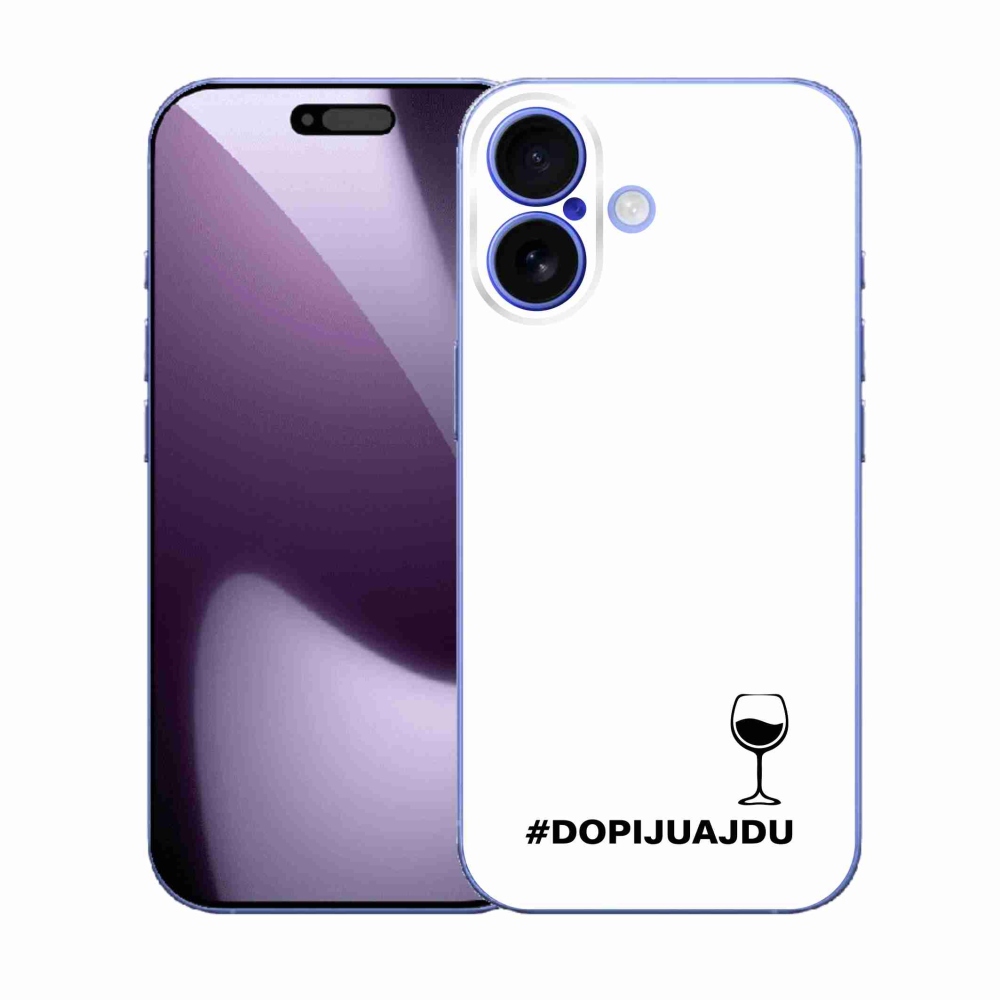 Gél borítás mmCase iPhone 17 készülékhez - bor motívum fehér háttér